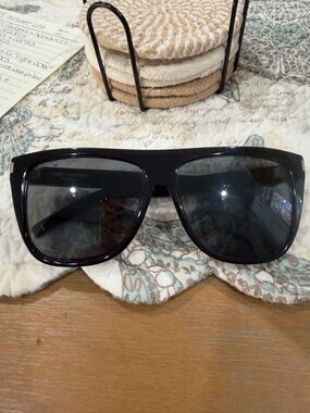 YSL Womens Black Oversized Square Sunglasses SL1 002